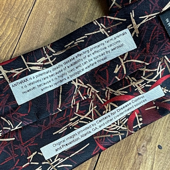 Infectious Awareables Anthrax design silk neck tie - Picture 4 of 5